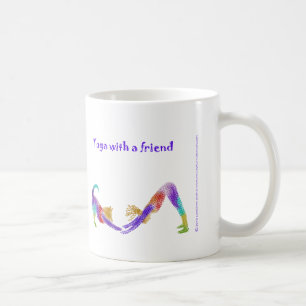 Yoga mit einer Freund Tasse