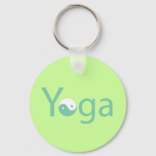 Yoga mit Yin Yang Schlüsselanhänger