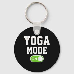 Yoga-Modus Ein Lustige Yogini Yogi Schlüsselanhänger