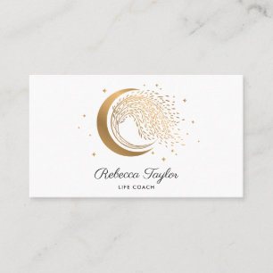 Yoga Moon Trendcoach Life Coach WILLOW Golden Visitenkarte