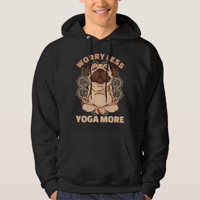 Yoga Mops Gift Hoodie (Vorderseite)