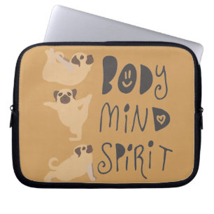 Yoga-Möpse Laptopschutzhülle