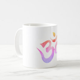 Yoga Mug, Mantra Om, Aquarelle Om Mug