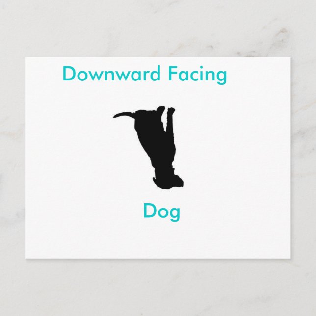 Yoga nach unten gegenüber Hund nach Rückgabe Postk Postkarte (Vorderseite)