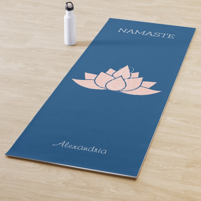 Yoga Namaste Classic Blue Lotus Girl Pose Yogamatte (Beispiel)
