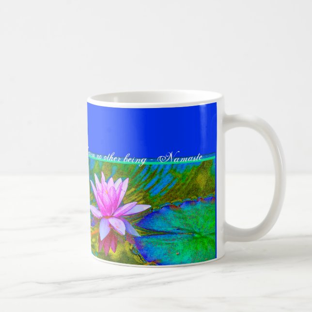Yoga Namaste - Lotus-Blüten-Buddha-Zitat Kaffeetasse (Rechts)