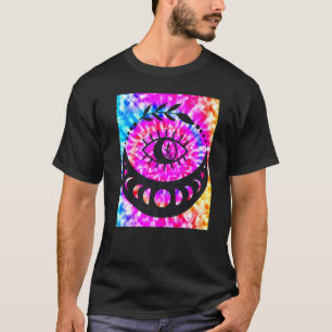 Yoga Namaste Mond Tie Die Buddha Auge T-Shirt