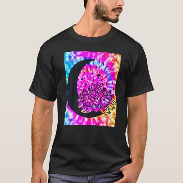 Yoga Namaste Moon Krawatte Die Buddha 2 T-Shirt (Vorderseite)