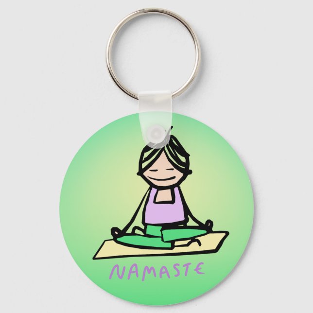 Yoga Namaste Schlüsselanhänger (Vorderseite)