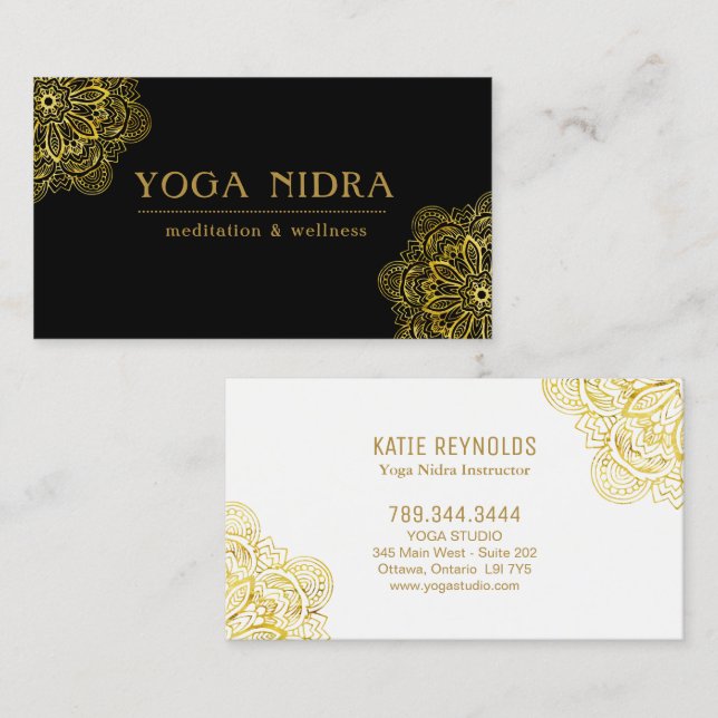 Yoga Nidra Lehrer-Visitenkarte Visitenkarte (Vorne/Hinten)