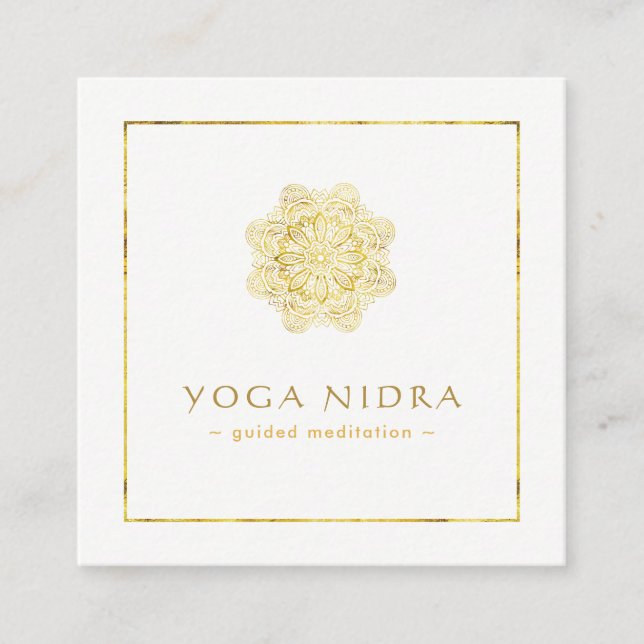 Yoga Nidra Visitenkarten Quadratische Visitenkarte (Vorderseite)