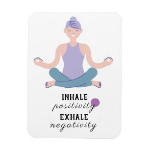 Yoga niedlich zitiert motivierend Typografie Magnet