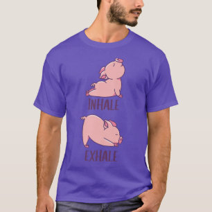 Yoga Niedliche Schweine, die Sport treiben, als Ex T-Shirt