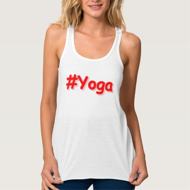 "#Yoga" Niedliches Design. Jetzt kaufen Tank Top (Vorderseite)