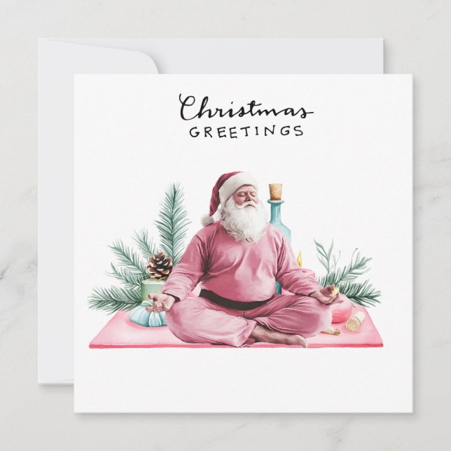 Yoga Noël Père Noël Poster une invitation de fête (Devant)