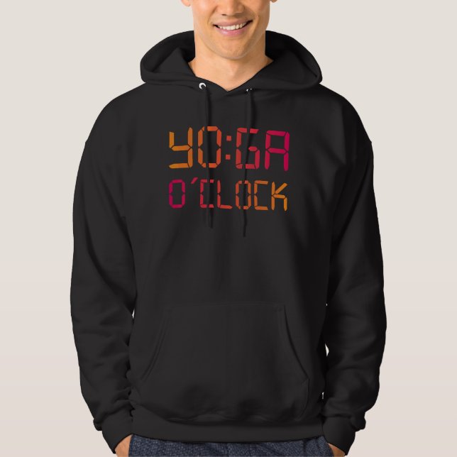 YOGA O'Clock Funny Yoga Hoodie (Vorderseite)