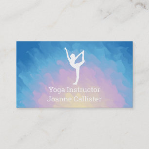 Yoga oder Pilates Instructor Business Card Visitenkarte