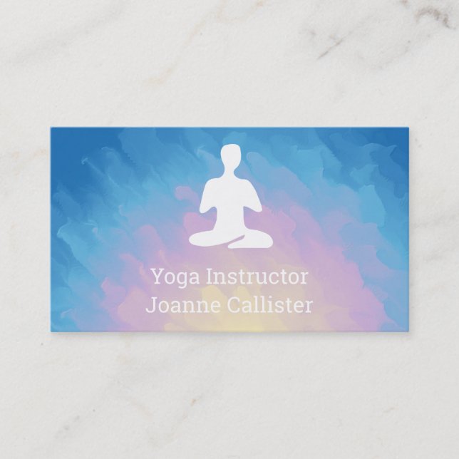 Yoga- oder Pilates-Trainer Visitenkarte (Vorderseite)