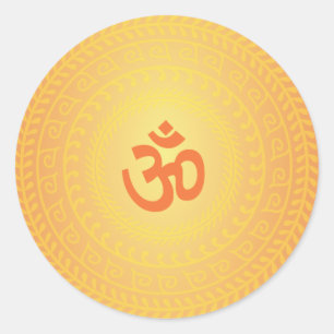 Yoga Om Buddhist Mandela Aufkleber
