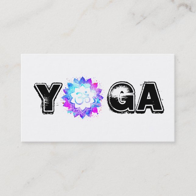 *~* Yoga OM-Mandala-Lehrer-Lehrer Lotus Visitenkarte (Vorderseite)