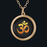 Yoga Om Mantra Symbol Asana Relax Fitness Sonnenau Vergoldete Kette<br><div class="desc">Yoga Om Mantra Symbol Asana Relax Fitness Gold Sonnenaufgang Meditation Gelb Orange Inspiration Eleganter Sonnenaufgang Runde Nekklace.</div>