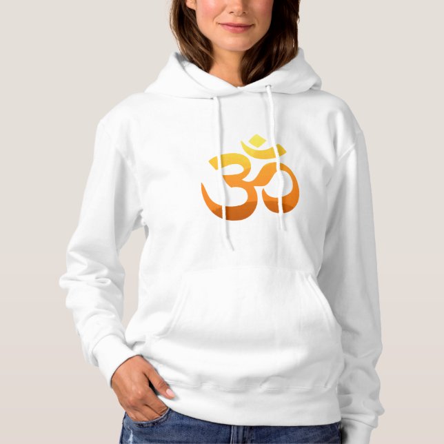 Yoga Om Mantra Symbol Gold Sassa Entspannung Fraue Hoodie (Vorderseite)
