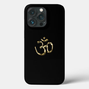 Yoga, Om Om Icon, Hinduismus-Symbol, goldschwarz Case-Mate iPhone Hülle