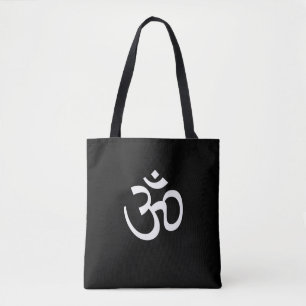 Yoga, Om-Om-Symbol, Hinduismus-Symbol, Schwarz-wei Tasche