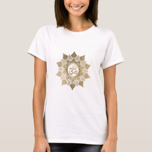 Yoga-OM-Symbol-Goldlotos-Blume Namaste T-Shirt