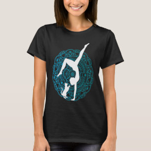 Yoga-Outfit für Frauen mit Katze Yoga Pilates Qigo T-Shirt