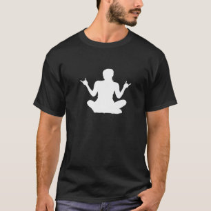 Yoga Outfit Lotus Pose mit Metal Gabelgabenmediate T-Shirt