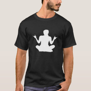 Yoga Outfit Lotus Pose mit Metal Gabelgabenmediate T-Shirt