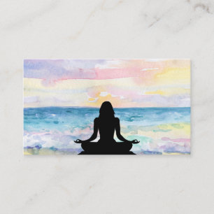 *~* Yoga-Ozean-Sonnenaufgangmindfulness-Meditation Visitenkarte