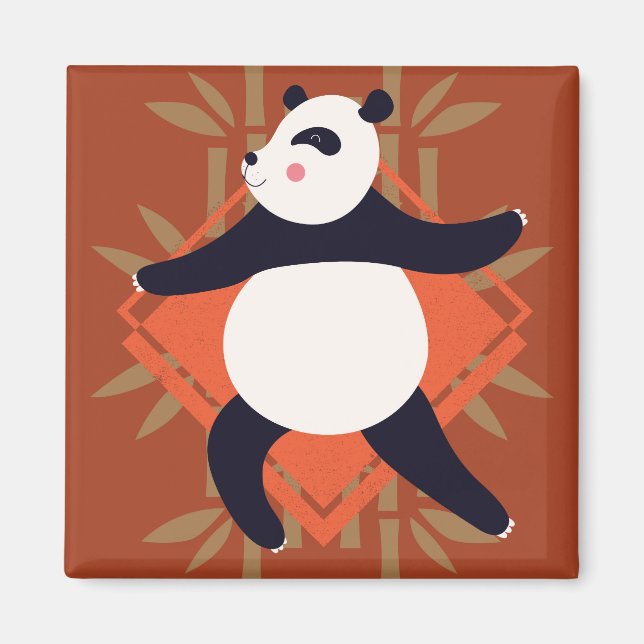 Yoga Panda Magnet (Vorne)