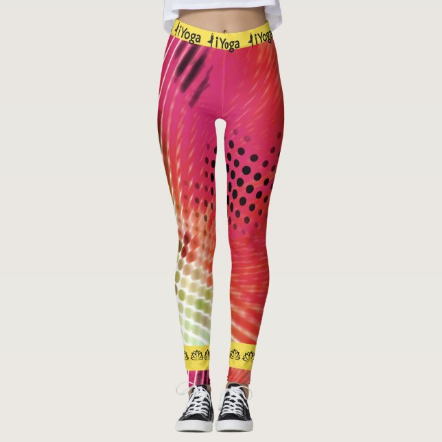 Yoga Pants | Abstrakt | Bunt Leggings (Vorderseite)