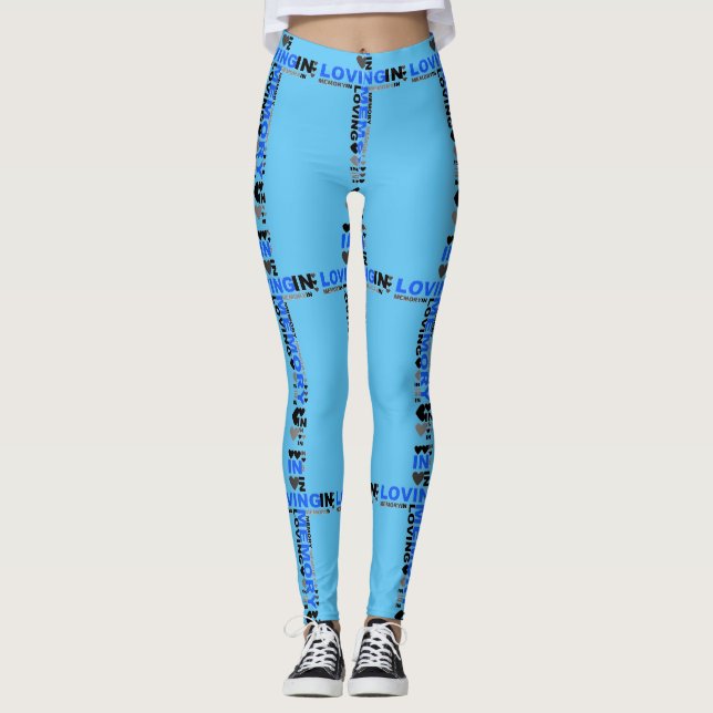 Yoga Pants Leggings Stretchmücken im liebenden Ged (Vorderseite)