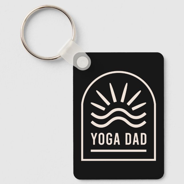 Yoga Papa Vater Vintag schwarz Schlüsselanhänger (Vorderseite)