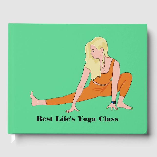 Yoga, Party Guest Book Yoga Girl HealthLifestyle Gästebuch (Vorderseite)