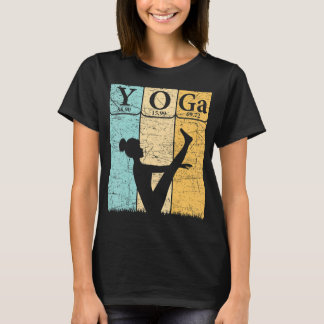 Yoga Periodische Tischelemente Zen-Meditation Nerd T-Shirt