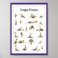 Yoga Pick a Pose Brain Break Poster (Blue)