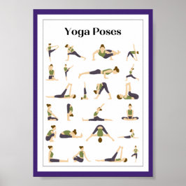 Yoga Pick a Pose Brain Break Poster (Blue)