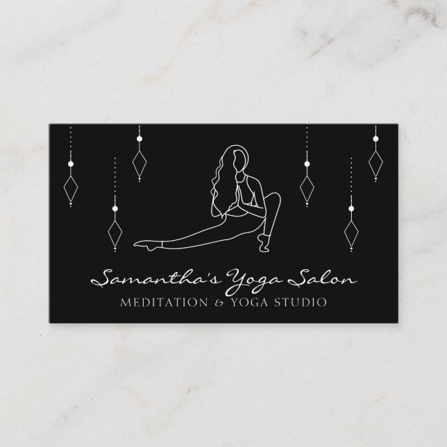 Yoga Pilates Fitness Gym Visitenkarte (Vorderseite)