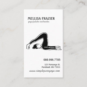 Yoga Pilates Geschäft/Lehrer Visitenkarte