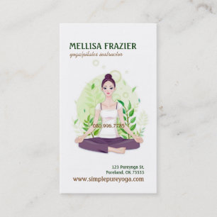 Yoga Pilates Meditation Business/Instructor Visitenkarte