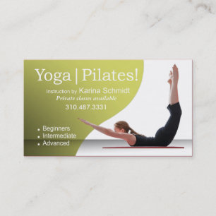 "Yoga Pilates!" Pilates Anweisung, Yoga-Klasse Visitenkarte