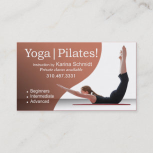 "Yoga   Pilates!" Pilates Anweisung, Yoga-Klasse Visitenkarte