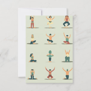 Yoga, Pilates, Themen Dankeskarte
