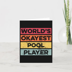 Yoga Pool Player Funny Pool Billard Mens Vater Karte