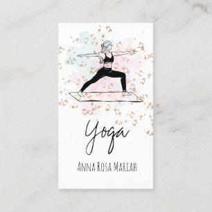 *~* Yoga Pose AP33 Rainbow Spiritual Chakra Visitenkarte