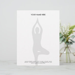 Yoga-Pose-Briefkopf-Vorlage mit Logo Briefbogen